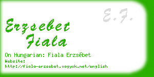 erzsebet fiala business card
