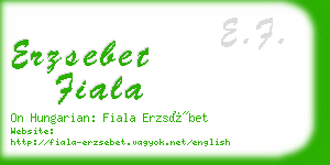 erzsebet fiala business card